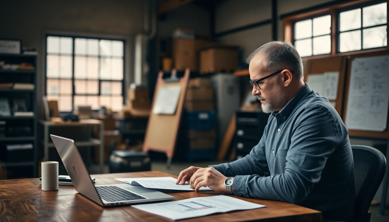 UK small business owner reviewing digital plans with an advisor over a laptop