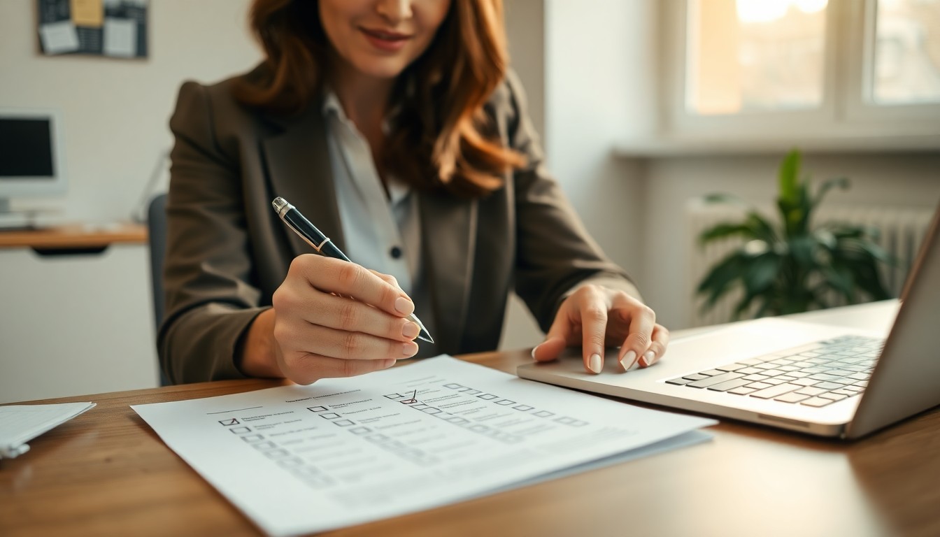 Checklist with checkmarks on clipboard